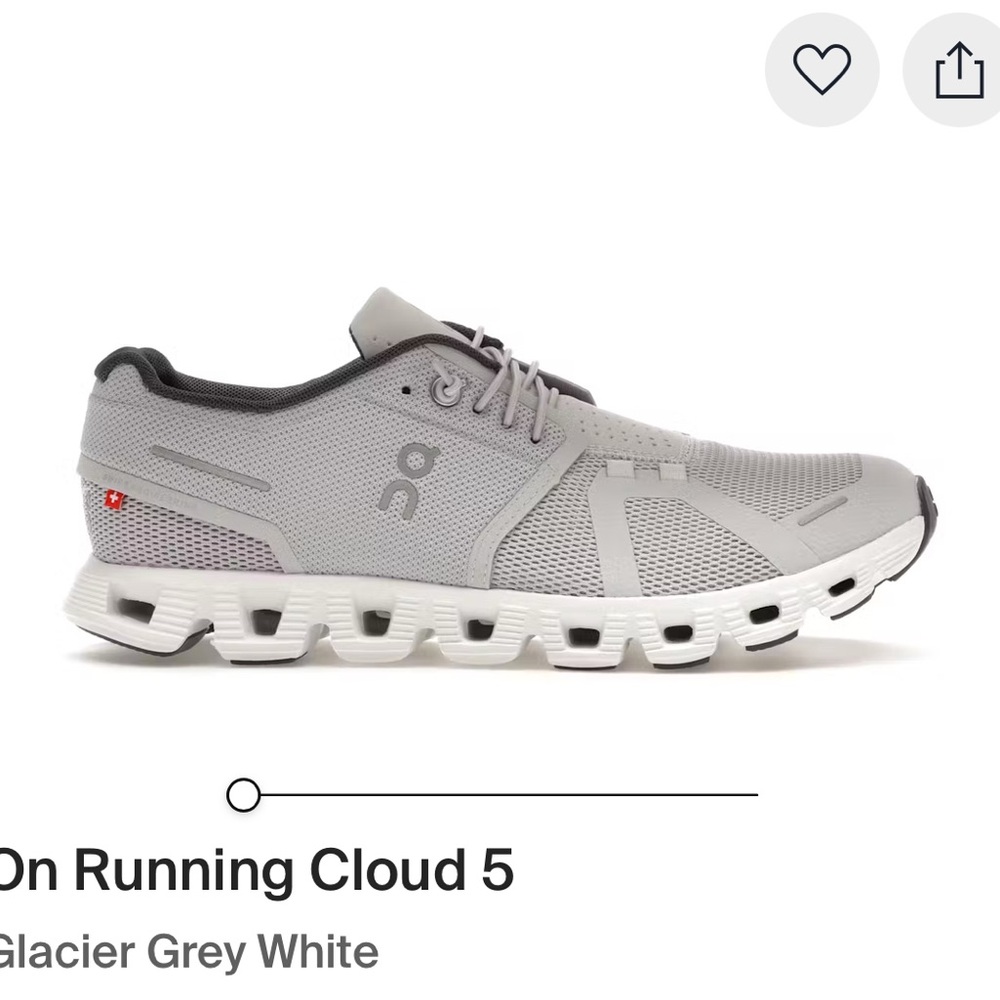 On Running Cloud 5 Men's Shoes - Light Gray and White